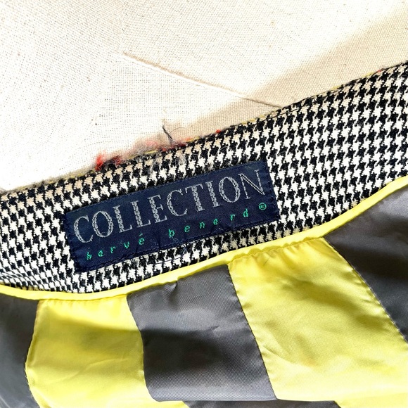 Vintage Harve Benard Plaid Tweed Unique Multi Houndstooth Longsleeve Blazer - Picture 7 of 10